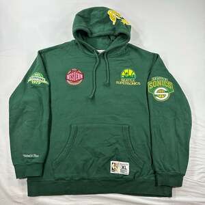 Mitchell & Ness Seattle SuperSonics Men’s XL Green Fleece Pullover Hoodie